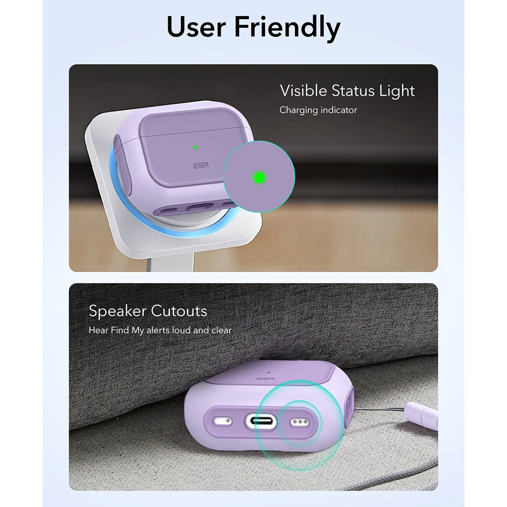 Futrola ESR Orbit Hybrid za Apple AirPods Pro 3, Ljubičasta