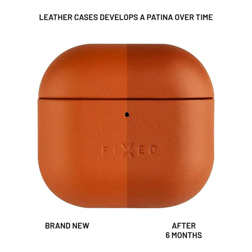 Futrola Fixed PodsLeather za Apple AirPods 4, Braon