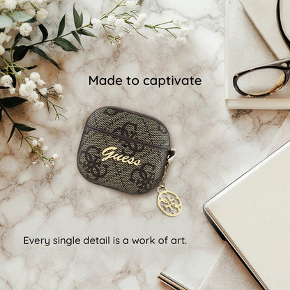 Futrola Guess 4G Charm za Apple AirPods 4, Roze