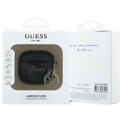 Futrola Guess 4G Charm za Apple AirPods 4, Crna