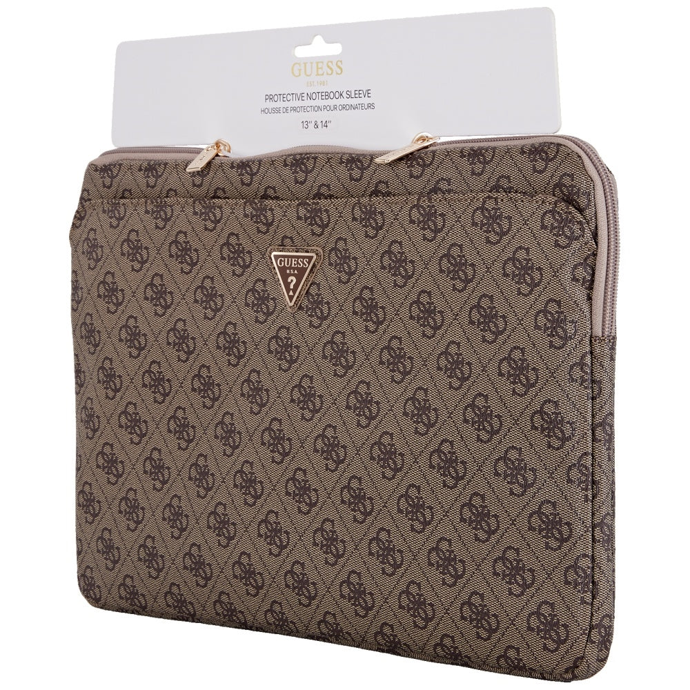 Futrola Guess 4G Triangle Logo za Laptop 14inch, Braon