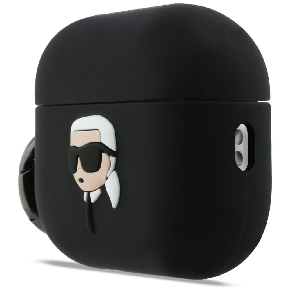 Futrola Karl Lagerfeld 3D Karl's Head za Apple Airpods Pro 3, Crna