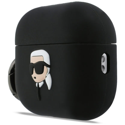Futrola Karl Lagerfeld 3D Karl's Head za Apple Airpods Pro 3, Crna