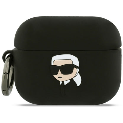 Futrola Karl Lagerfeld 3D Karl's Head za Apple Airpods Pro 3, Crna