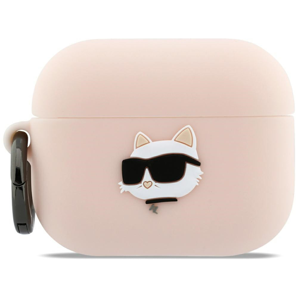 Futrola Karl Lagerfeld Silicone Choupette's Head 3D za Apple AirPods Pro 3, Roze