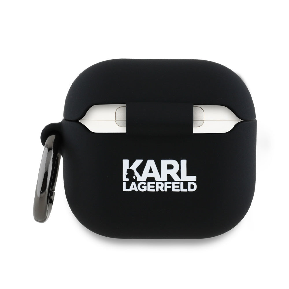 Futrola Karl Lagerfeld 3D Karl & Choupette's Heads za Apple AirPods 4, Crna