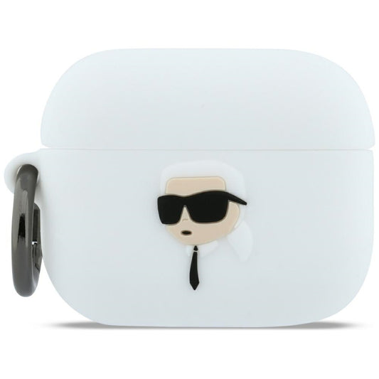 Futrola Karl Lagerfeld 3D Karl's Head za Apple AirPods Pro 3, Bela