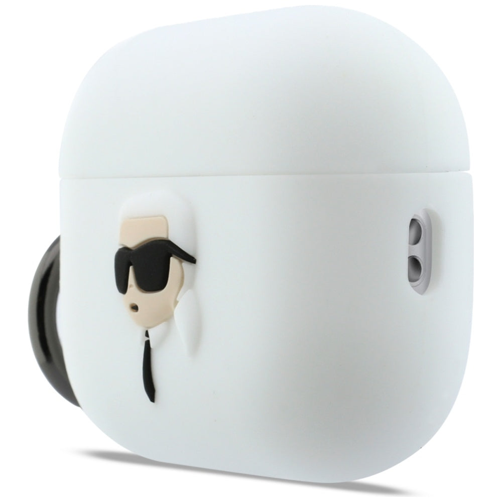 Futrola Karl Lagerfeld 3D Karl's Head za Apple AirPods Pro 3, Bela