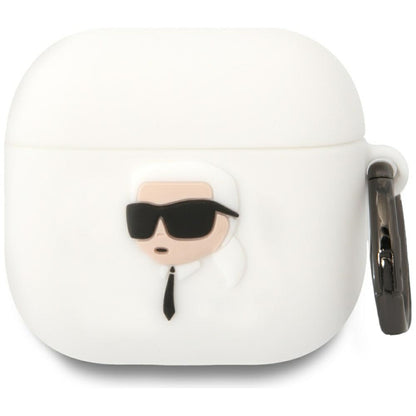 Futrola Karl Lagerfeld 3D NFT Karl's Head za Apple AirPods 4, Bela
