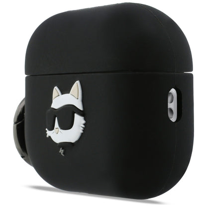 Futrola Karl Lagerfeld Silicone Choupette's Head 3D za Apple AirPods Pro 3, Crna