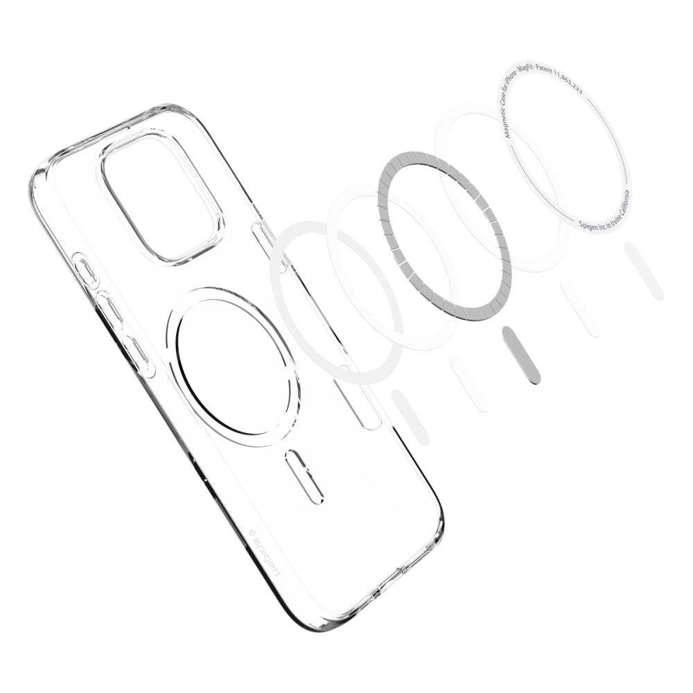 MagSafe Case for Apple iPhone 16 Pro Max, Spigen, Liquid Crystal, Transparent ACS08387 