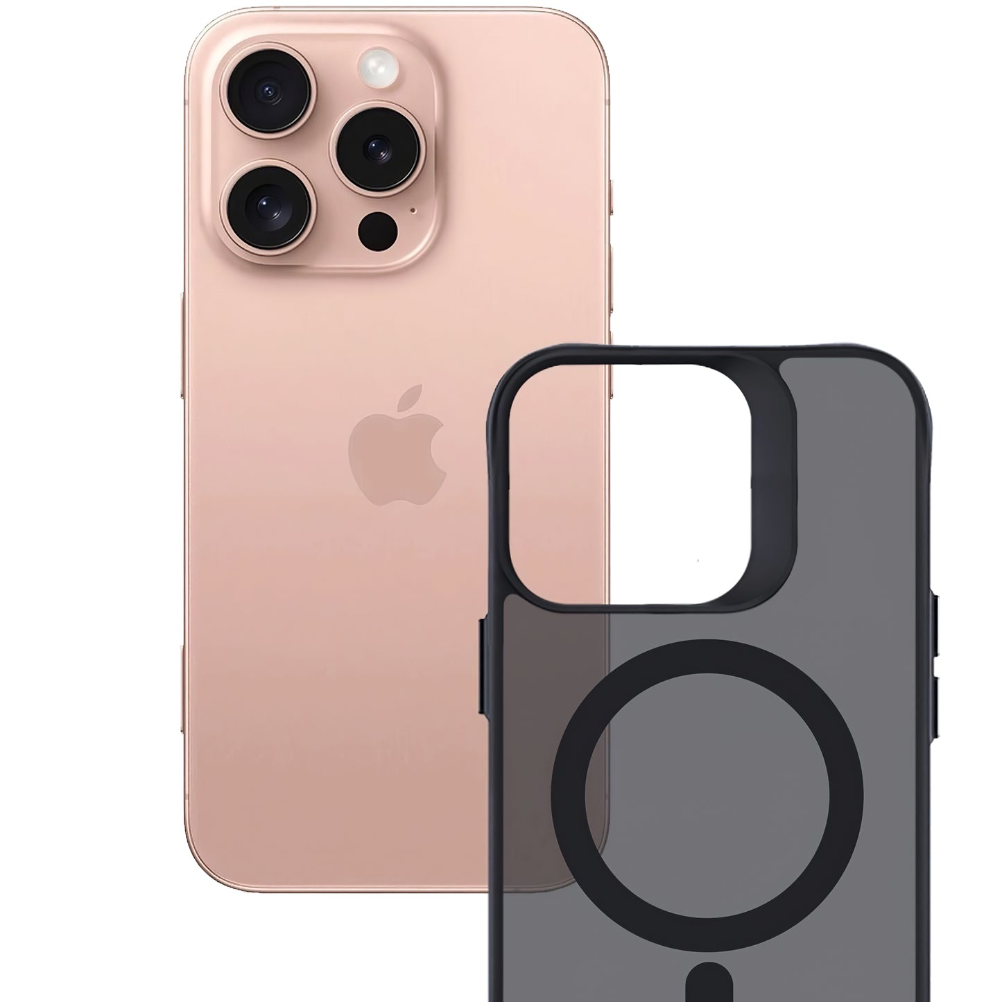 MagSafe Case for Apple iPhone 16 Pro, 3MK, Smoke MagCase, Black 