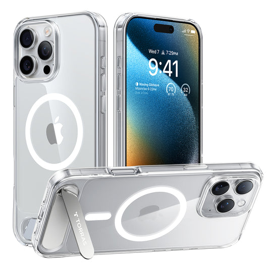 Futrola MagSafe za Apple iPhone 16 Pro Max, Torras, Pstand, Transparentna