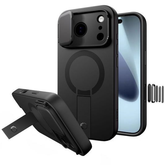 Futrola MagSafe za Apple iPhone 17 Pro Max, Tech-Protect, Kevlar Aura, Crna