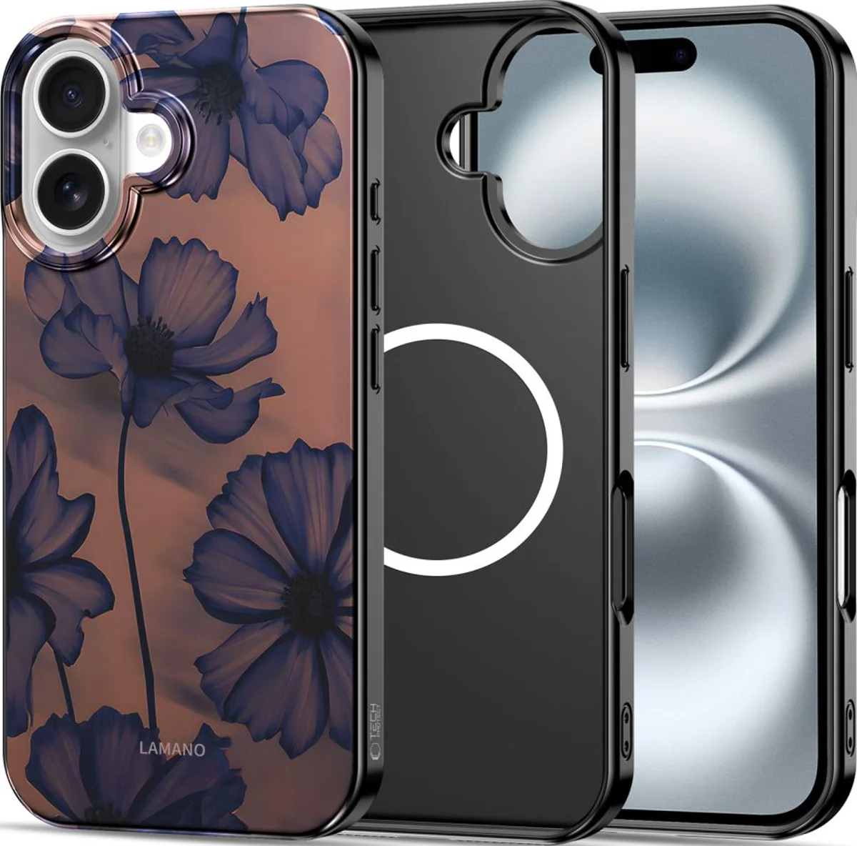 Futrola MagSafe za Apple iPhone 16, Tech-Protect, Lamano Velvet Night, Crna