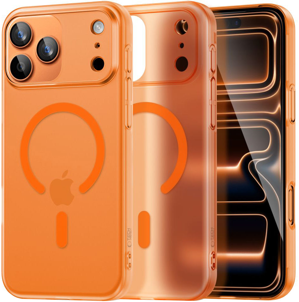 Futrola MagSafe za Apple iPhone 17 Pro Max, Tech-Protect, MagSlim, Mat Narandžasta