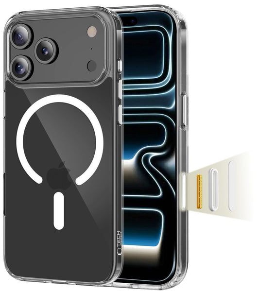 Futrola MagSafe za Apple iPhone 17 Pro, Tech-Protect, Flexair Hybrid CC, Transparentna
