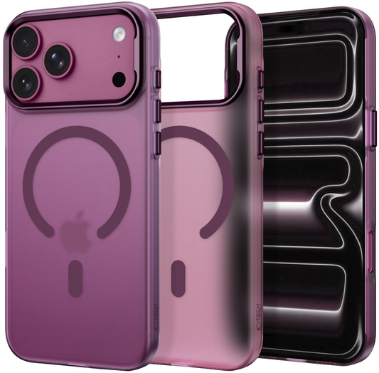 MagSafe futrola za Apple iPhone 18 Pro / 17 Pro, Tech-Protect, MagZero, Mat bordo