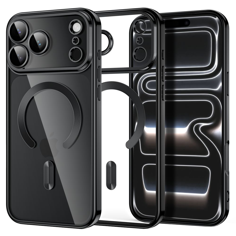MagSafe futrola za Apple iPhone 18 Pro / 17 Pro, Tech-Protect, Magflex, Crna Satenska