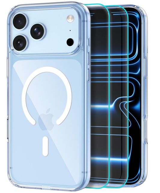 MagSafe futrola za Apple iPhone 18 Pro Max / 17 Pro Max, Tech-Protect, Flexair Hybrid sa zaštitnikom ekrana, Providna