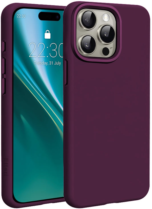MagSafe futrola za Apple iPhone 15 Pro, Etteri, Silicone Mag, Bordo