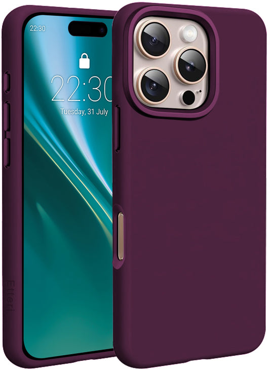MagSafe futrola za Apple iPhone 16 Pro, Etteri, Silicone Mag, Bordo