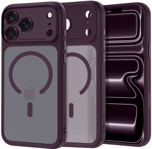 MagSafe futrola za Apple iPhone 18 Pro / 17 Pro, Tech-Protect, MagPeak CC, Mat bordo