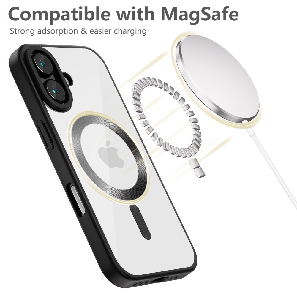 Futrola MagSafe za Apple iPhone 16, Tech-Protect, Magflex Satin, Crna