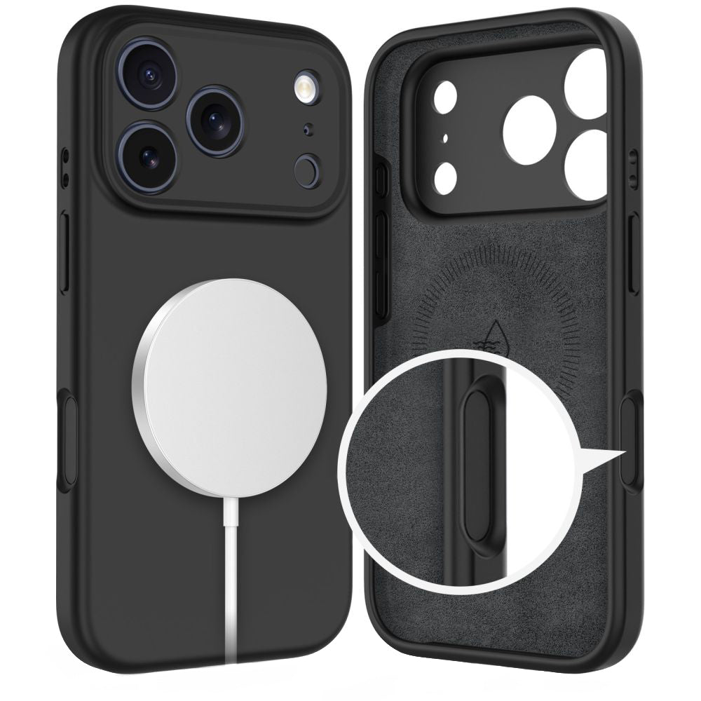 Futrola MagSafe za Apple iPhone 17 Pro Max, Tech-Protect, Silikon, Crna