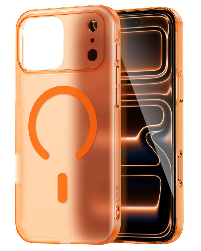 Futrola MagSafe za Apple iPhone 17 Pro Max, Tech-Protect, MagSlim, Mat Narandžasta