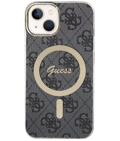 Futrola MagSafe za Apple iPhone 15, Guess, 4G IML, Crna GUHMP15SH4STK