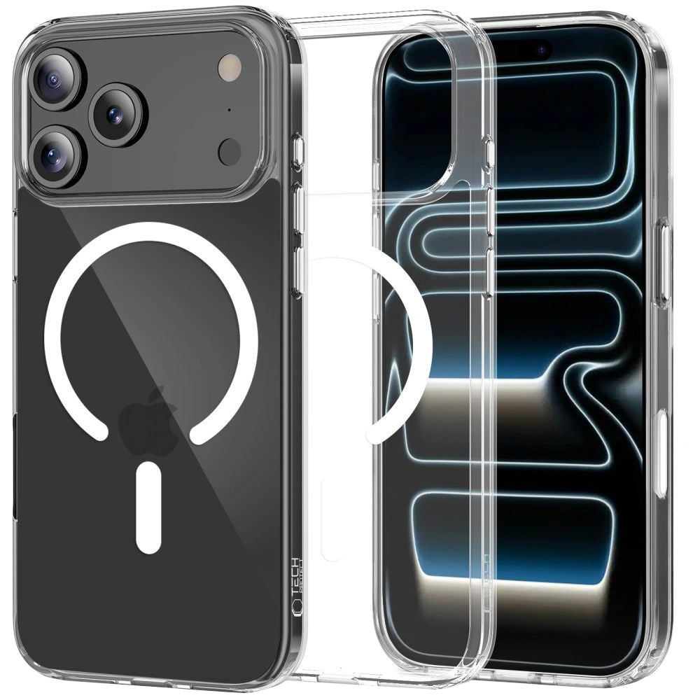 Futrola MagSafe za Apple iPhone 17 Pro Max, Tech-Protect, Flexair Hybrid CC, Transparentna
