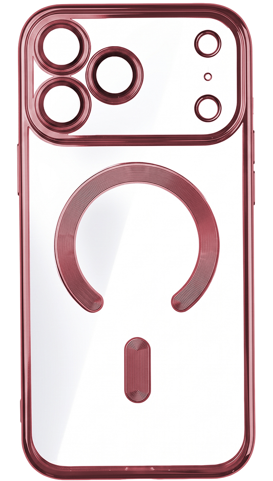 Futrola MagSafe za Apple iPhone 18 Pro / 17 Pro, OEM, Color Chrome Mag, Bordo