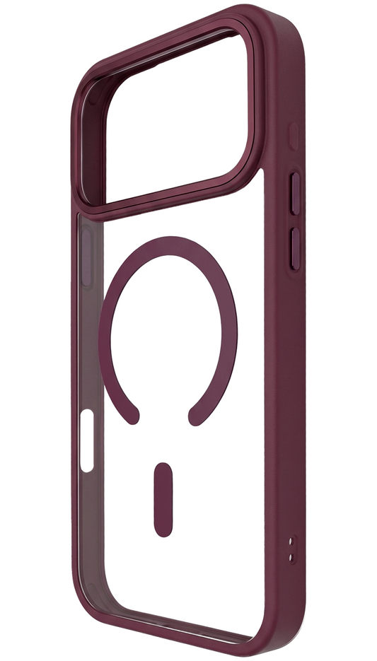 MagSafe futrola za Apple iPhone 18 Pro / 17 Pro, OEM, Color Clear Mag, Bordo