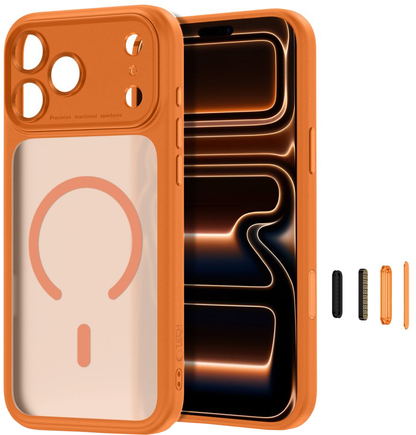 MagSafe futrola za Apple iPhone 18 Pro Max / 17 Pro Max, Tech-Protect, MagPeak CC, Mat narandžasta