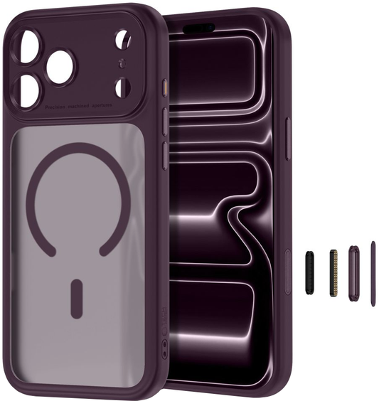 MagSafe futrola za Apple iPhone 18 Pro / 17 Pro, Tech-Protect, MagPeak CC, Mat bordo