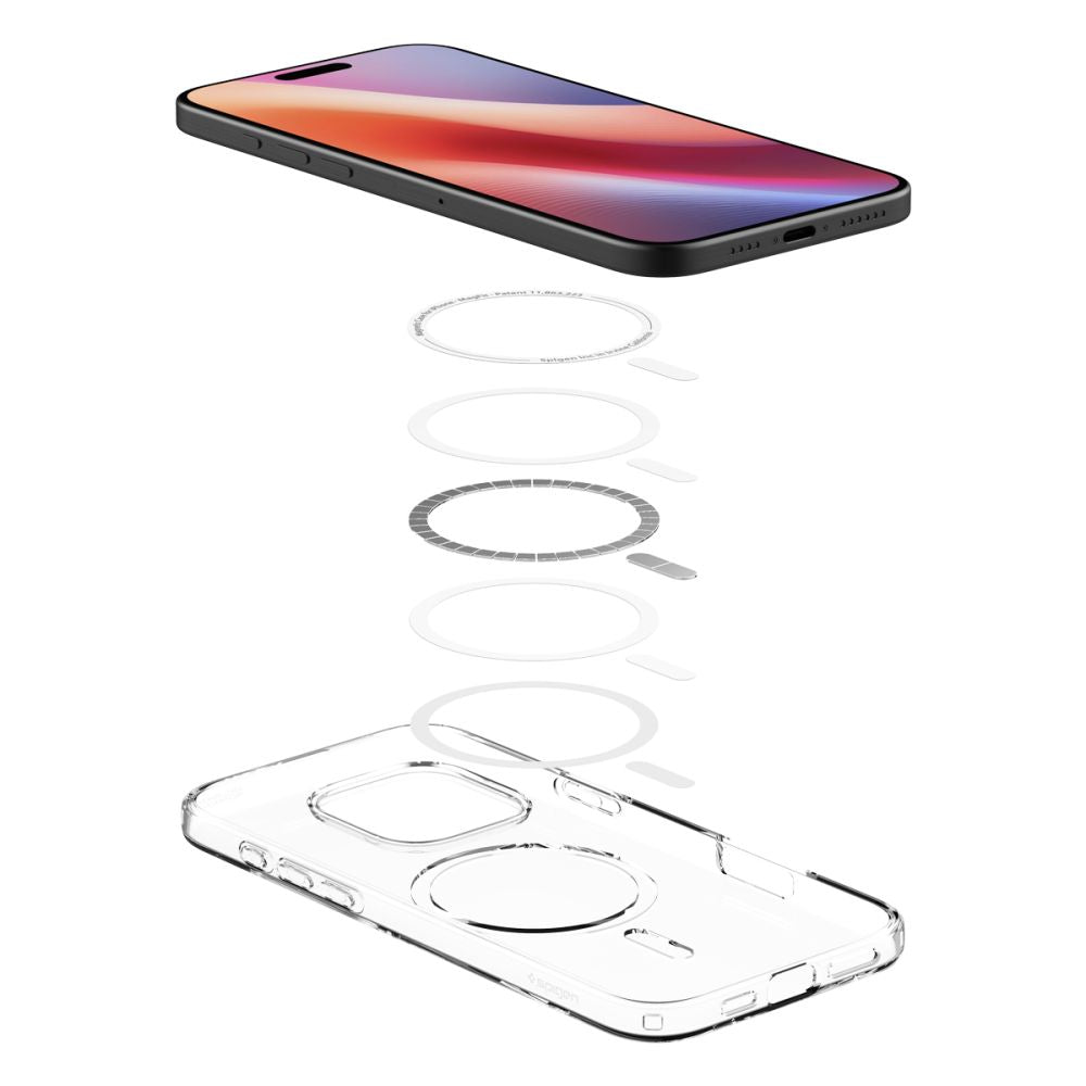 MagSafe Case for Apple iPhone 16 Pro Max, Spigen, Liquid Crystal, Transparent ACS08387 