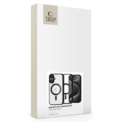 Futrola MagSafe za Apple iPhone 16, Tech-Protect, Magflex Satin, Crna