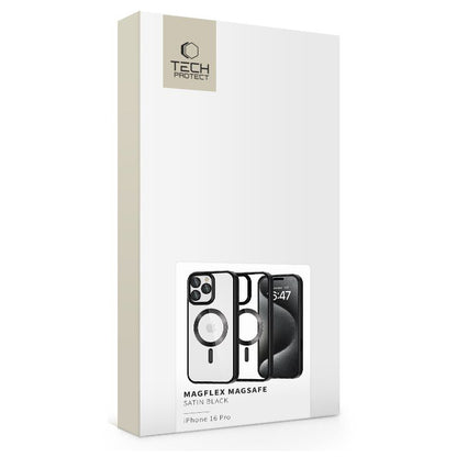 Futrola MagSafe za Apple iPhone 16 Pro, Tech-Protect, Magflex Satin, Crna
