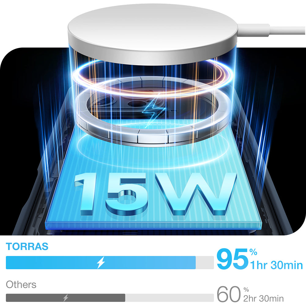Futrola MagSafe za Apple iPhone 16 Pro, Torras, Pstand Spin, Crna