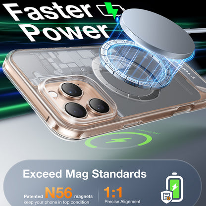 Husa MagSafe za Apple iPhone 16 Pro, Torras, Pstand, Transparentna