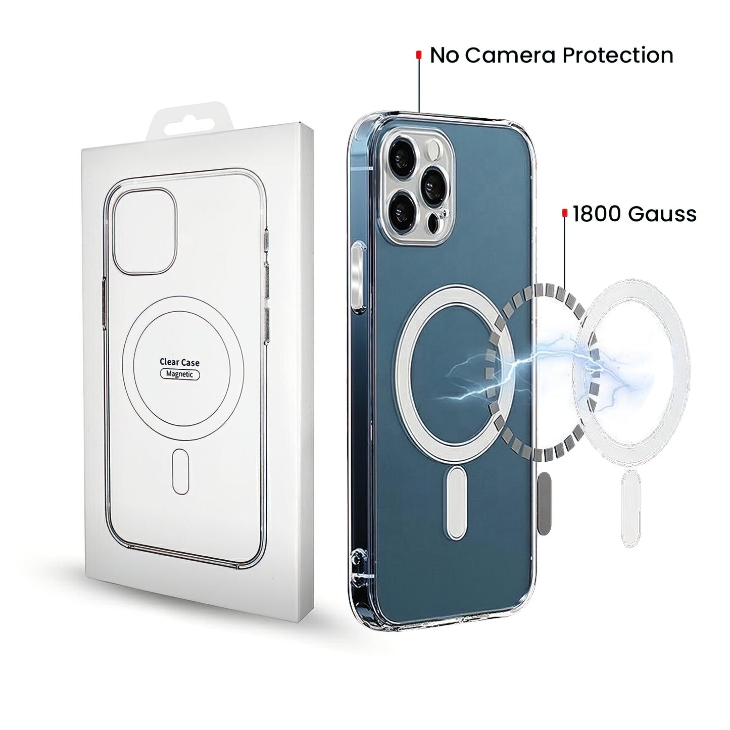 Futrola MagSafe za Apple iPhone 17 Pro Max, OEM, Clear, Transparentna