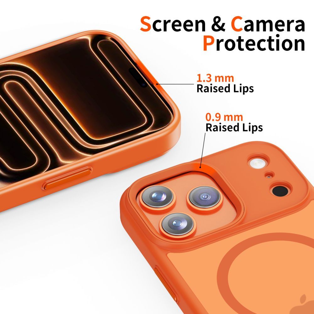 Futrola MagSafe za Apple iPhone 17 Pro Max, Tech-Protect, Magmat, Mat Narandžasta