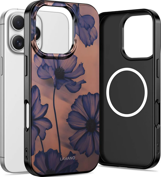 Futrola MagSafe za Apple iPhone 16 Pro Max, Tech-Protect, Lamano Velvet Night, Crna