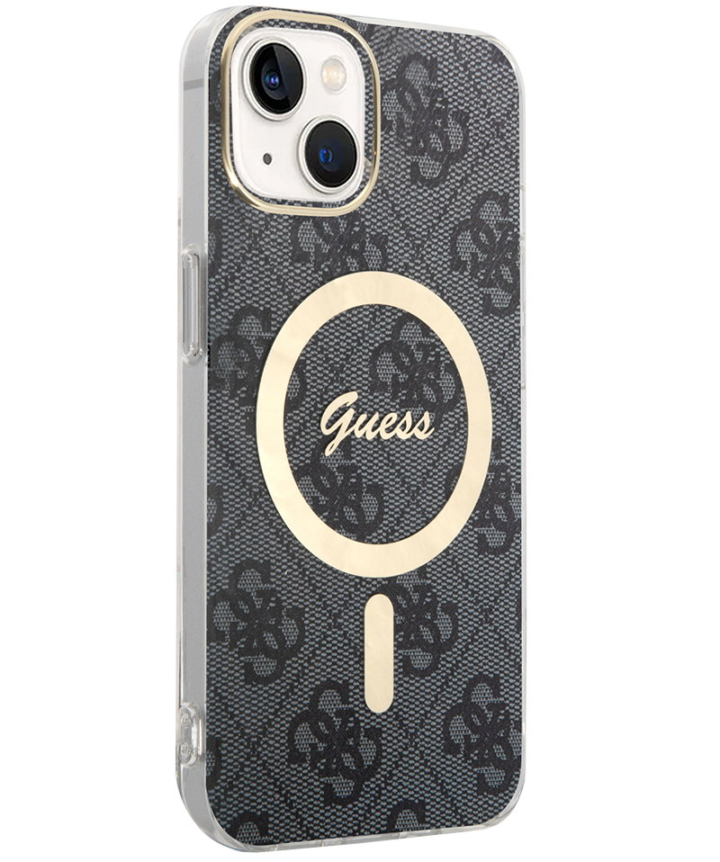 Futrola MagSafe za Apple iPhone 15, Guess, 4G IML, Crna GUHMP15SH4STK