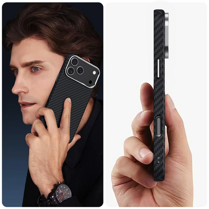 Futrola MagSafe za Apple iPhone 17 Pro Max, Tech-Protect, Ion Carbon, Crna