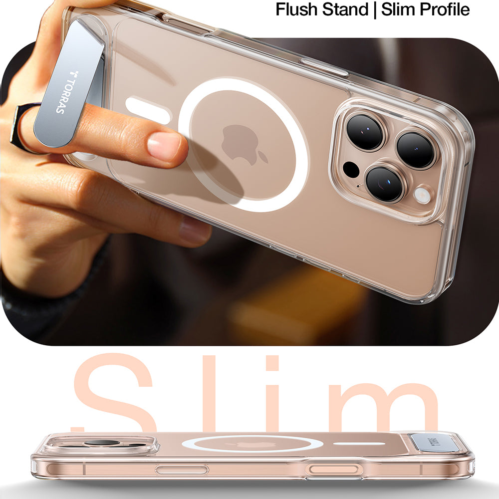 Futrola MagSafe za Apple iPhone 16 Pro Max, Torras, Pstand, Transparentna
