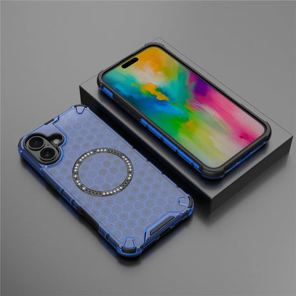 MagSafe futrola za Apple iPhone 16, Techsuit, HoneyComb Shield, Plava