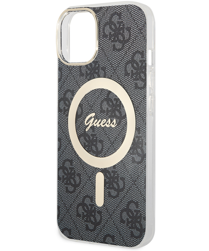 Futrola MagSafe za Apple iPhone 15, Guess, 4G IML, Crna GUHMP15SH4STK