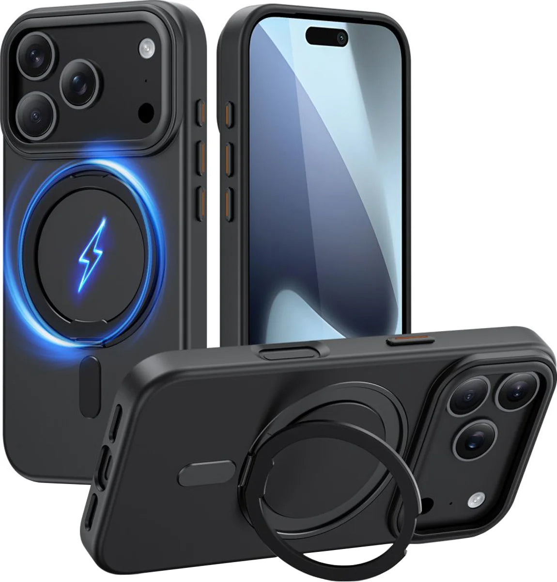 Futrola MagSafe za Apple iPhone 17 Pro Max, Tech-Protect, MagRing, Crna